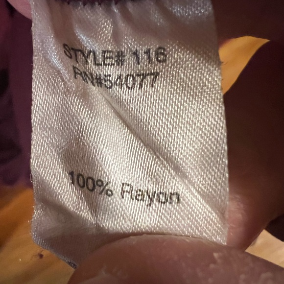 Cabi T-Shirt Long Sleeve Plumberry Overlay Rayon Jersey Large EUC - Picture 3 of 5